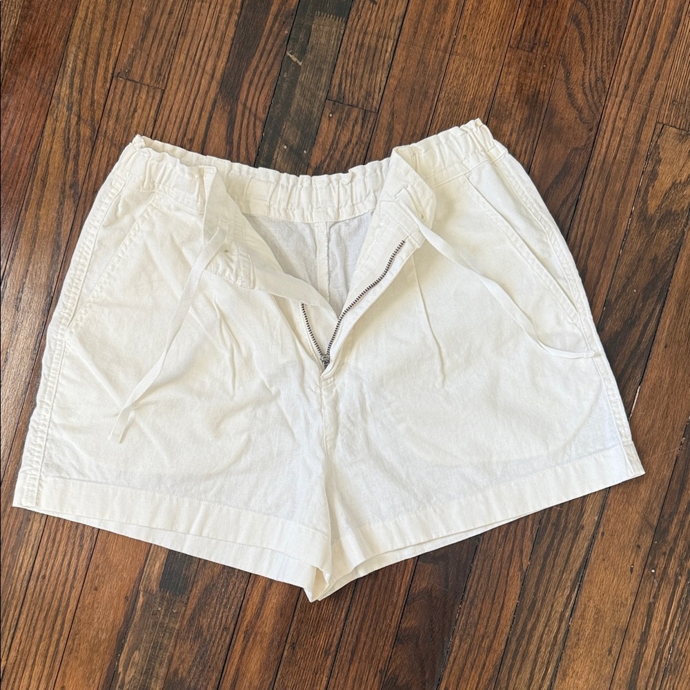 UNIQLO Linen Cotton Shorts Off White Size S - Picture 3 of 9